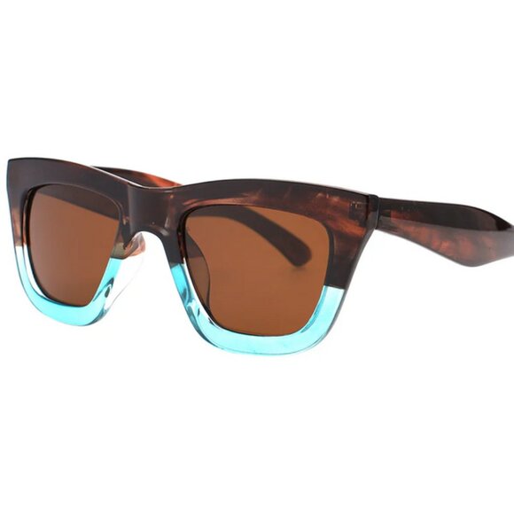 Ryan Simkhai eyeglasses - Lynn - Brown/Light Blue - Sun Reader - 1.75 - Picture 4 of 9